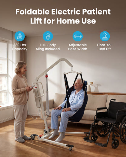 Household electric patient lift device