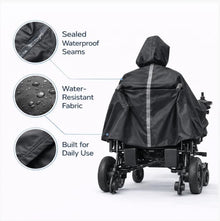 Tivaro wheelchair rain cape and raincoat, a raincoat that provides comprehensive waterproof protection for wheelchair users.