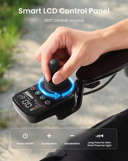 Tivaro 26 lb Ultra-Lightweight Foldable Carbon Fiber Electric Wheelchair（Pre-order: Arrives September 14））