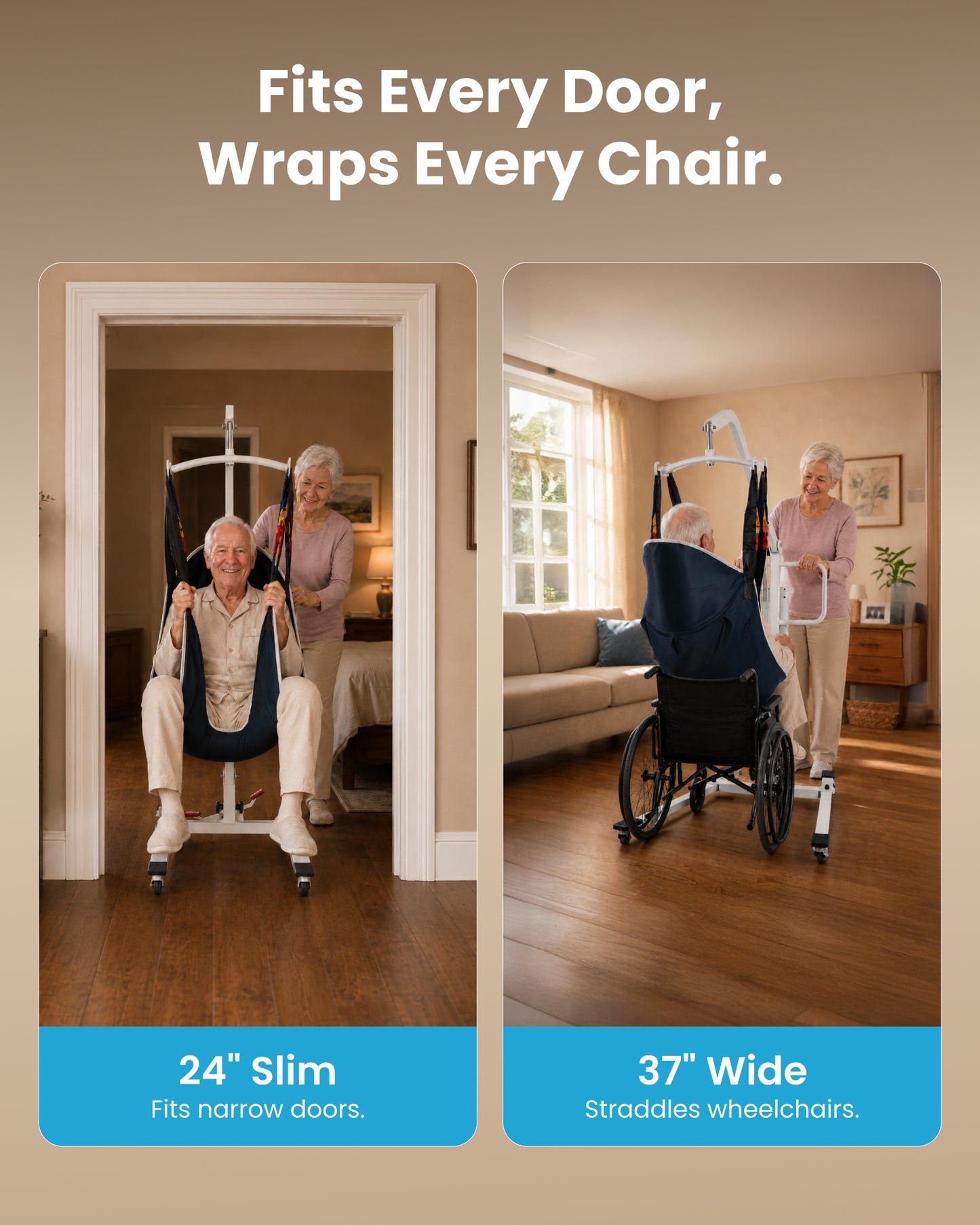 Household electric patient lift device