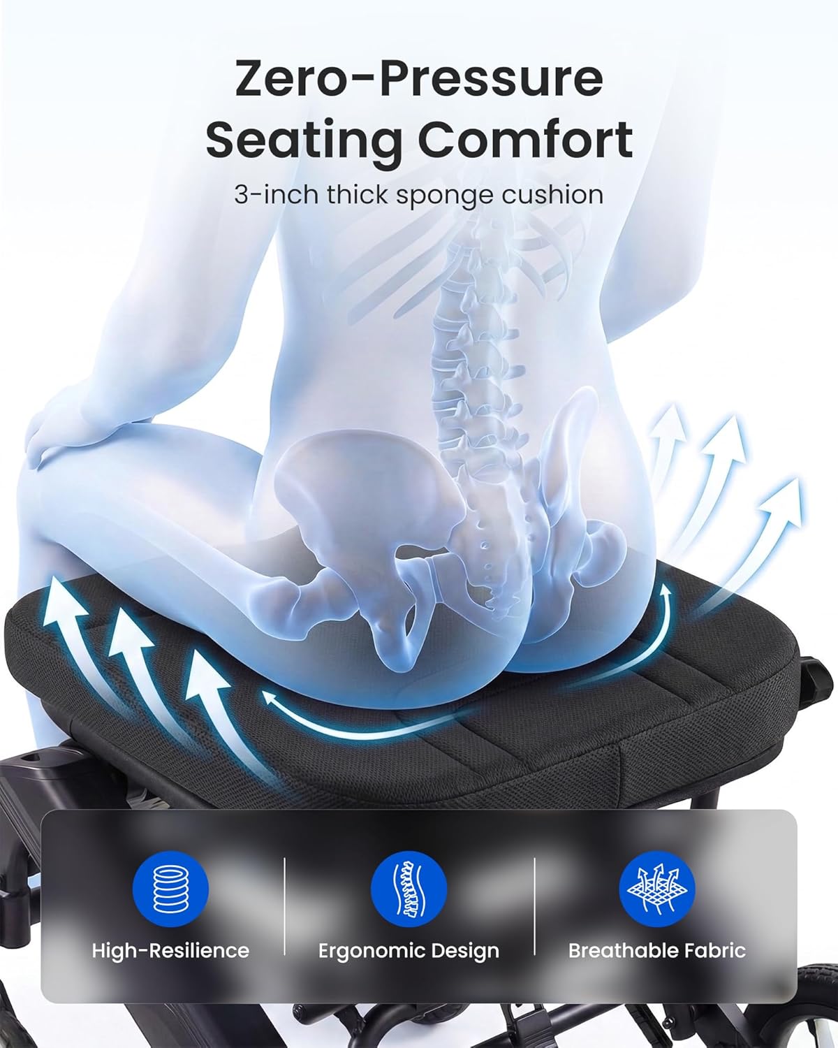 33 Series Ultra Lightweight Folding Adult Electric Wheelchair - EW5004-D10 | TIVARO