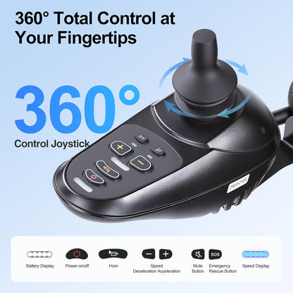 All-in-One Foldable Electric Wheelchair for Adults - EW1001 | Tivaro