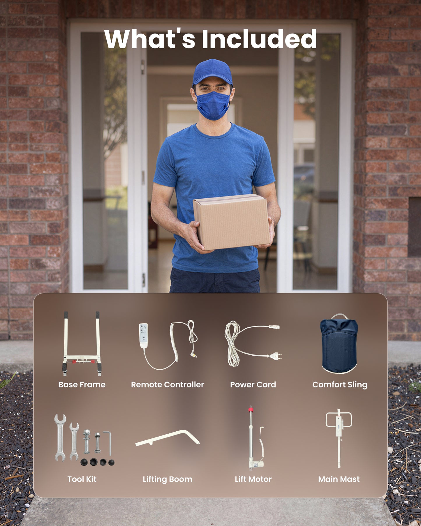 Household electric patient lift device