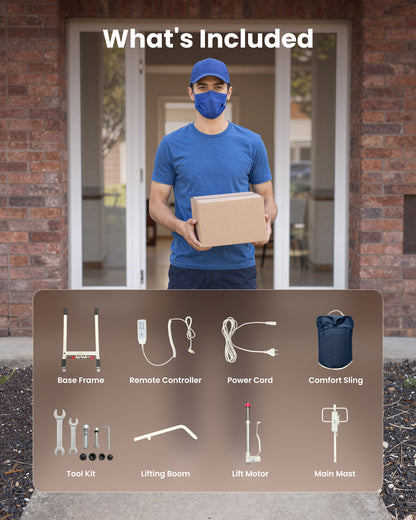 Household electric patient lift device