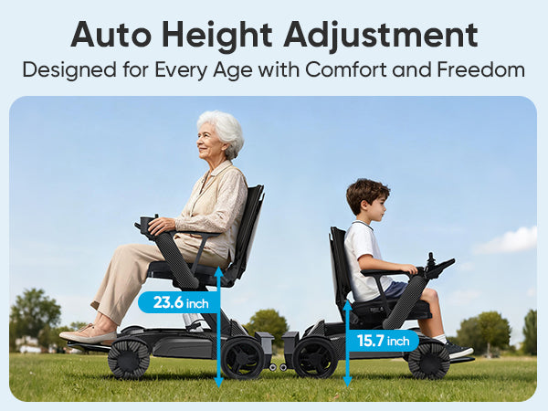 Height-Adjustable Smart Electric Wheelchair  EW8001  Tivaro