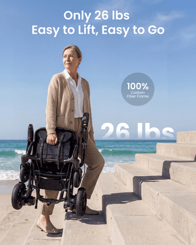 Tivaro 26 lb Carbon Fiber Electric Wheelchair (Pre-order: Arrives Sep 14) - Tivaro