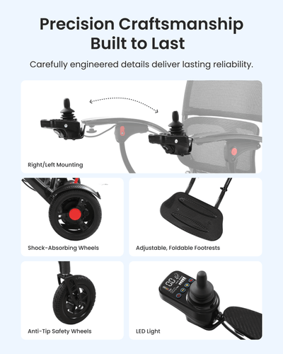 Tivaro 26 lb Carbon Fiber Electric Wheelchair (Pre-order: Arrives Sep 14) - Tivaro