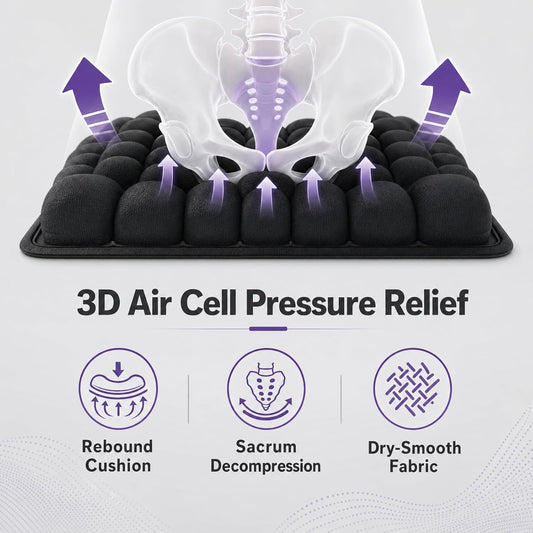 Tivaro 3D Inflatable Cushion for Wheelchairs and Office Chairs - Tivaro