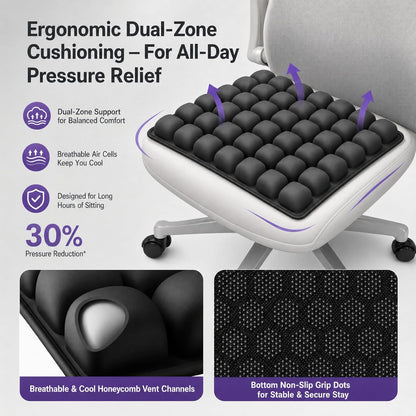 Tivaro 3D Inflatable Cushion for Wheelchairs and Office Chairs - Tivaro