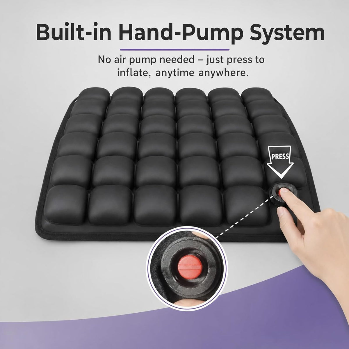 Tivaro 3D Inflatable Cushion for Wheelchairs and Office Chairs - Tivaro