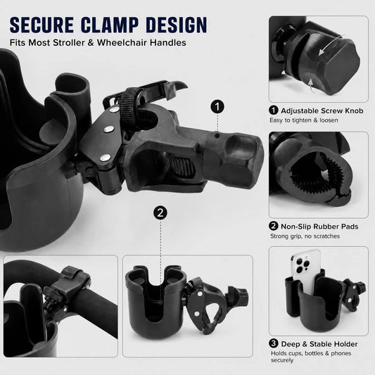 Tivaro CUP001 Wheelchair Cup Holder - Tivaro