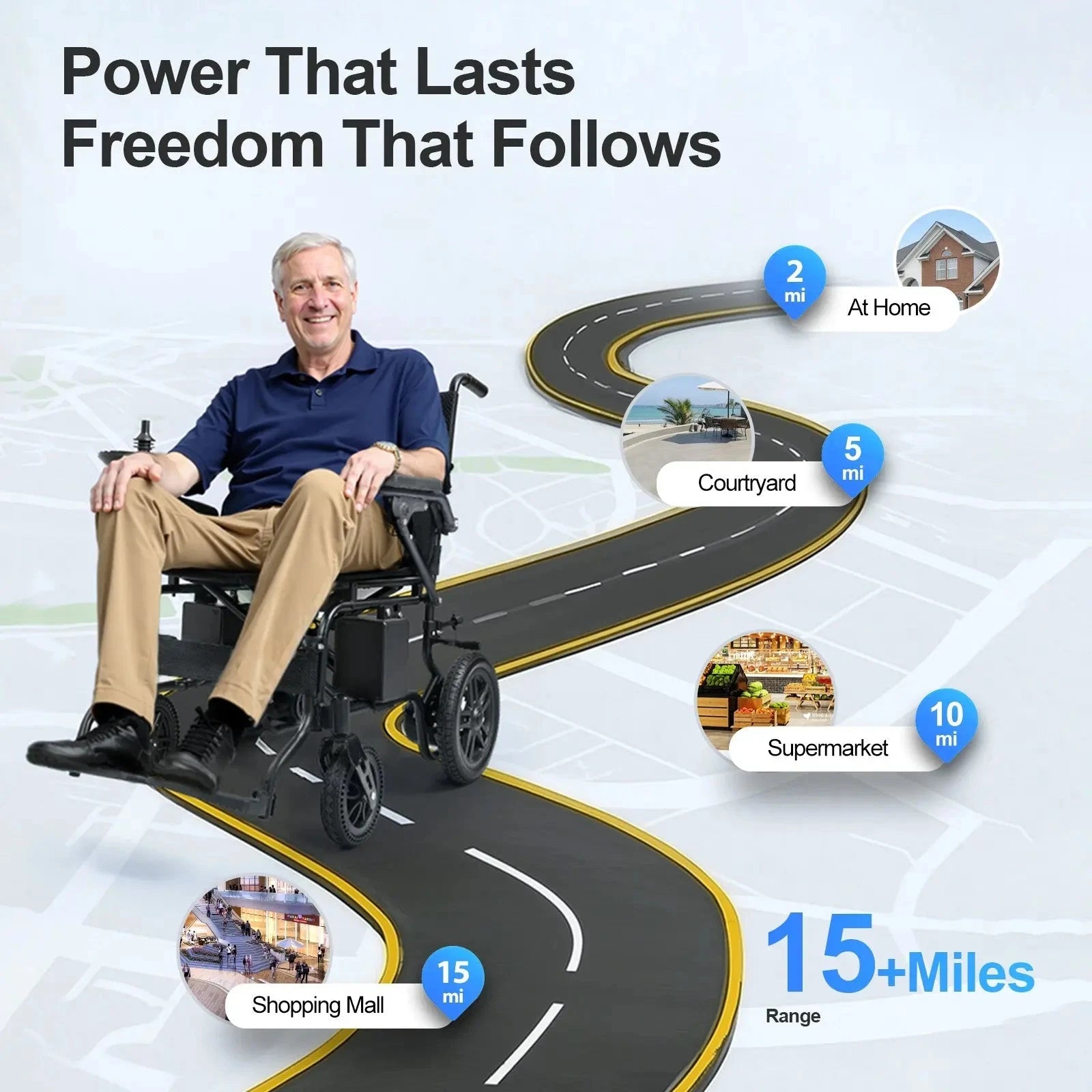 Tivaro EW1001 Foldable Electric Wheelchair - Tivaro