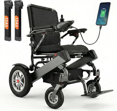 Tivaro EW5001 Foldable Electric Wheelchair - 40-Mile Range - Tivaro