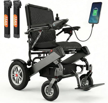Tivaro EW5001 Foldable Electric Wheelchair - 40-Mile Range - Tivaro