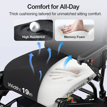 Tivaro EW5001 Foldable Electric Wheelchair - 40-Mile Range - Tivaro