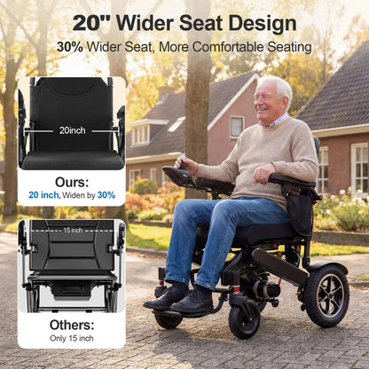 Tivaro EW5003 Foldable Electric Wheelchair - 35-Mile Range - Tivaro
