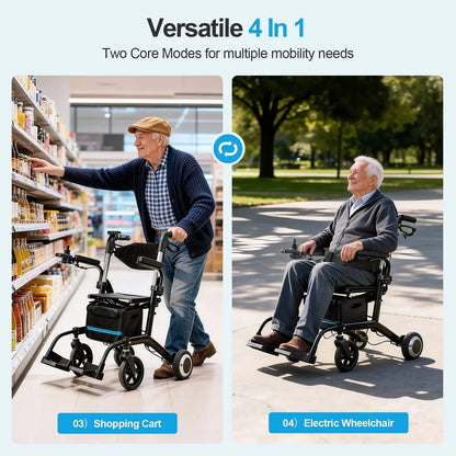 Tivaro EW6001 4-in-1 Electric Wheelchair and Rollator Walker - Tivaro