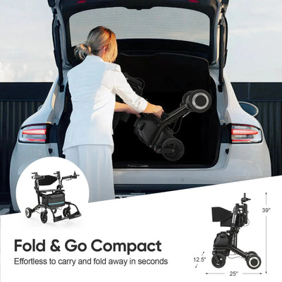 Tivaro EW6001 4-in-1 Electric Wheelchair and Rollator Walker - Tivaro