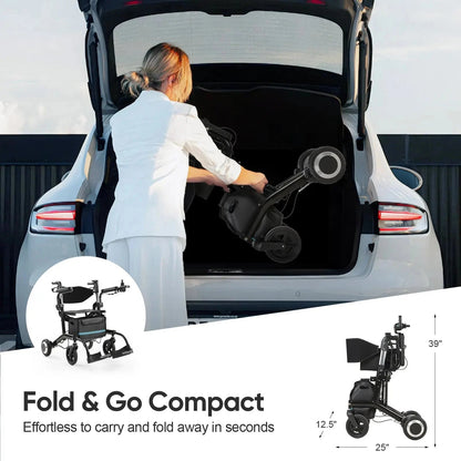 Tivaro EW6001 4-in-1 Electric Wheelchair and Rollator Walker - Tivaro