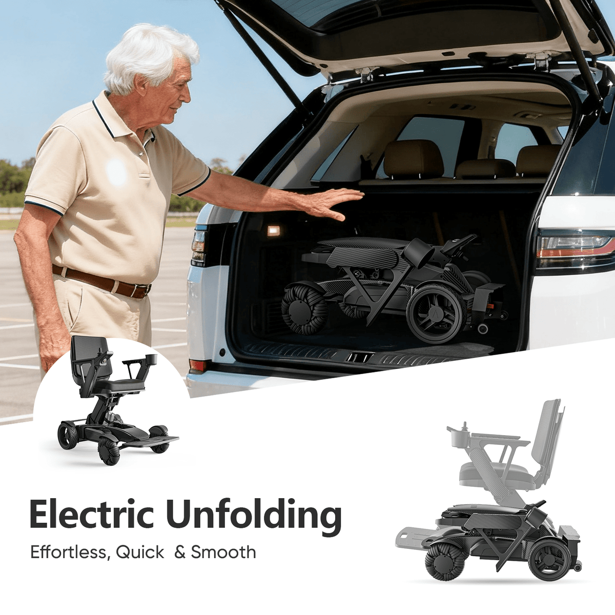 Tivaro EW8001 Electric Wheelchair - Black - Tivaro