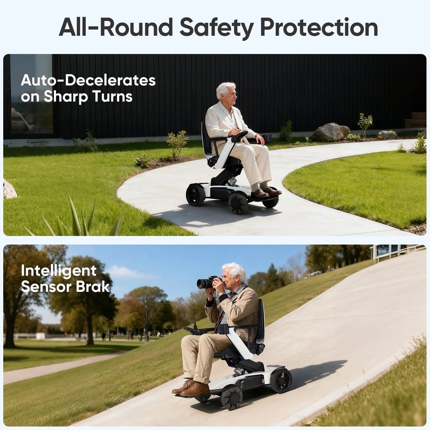 Tivaro EW8001 Foldable Electric Wheelchair with Remote Control - Tivaro