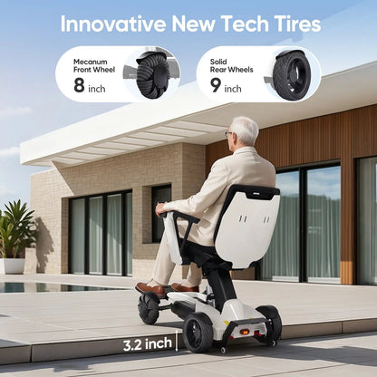 Tivaro EW8001 Foldable Electric Wheelchair with Remote Control - Tivaro