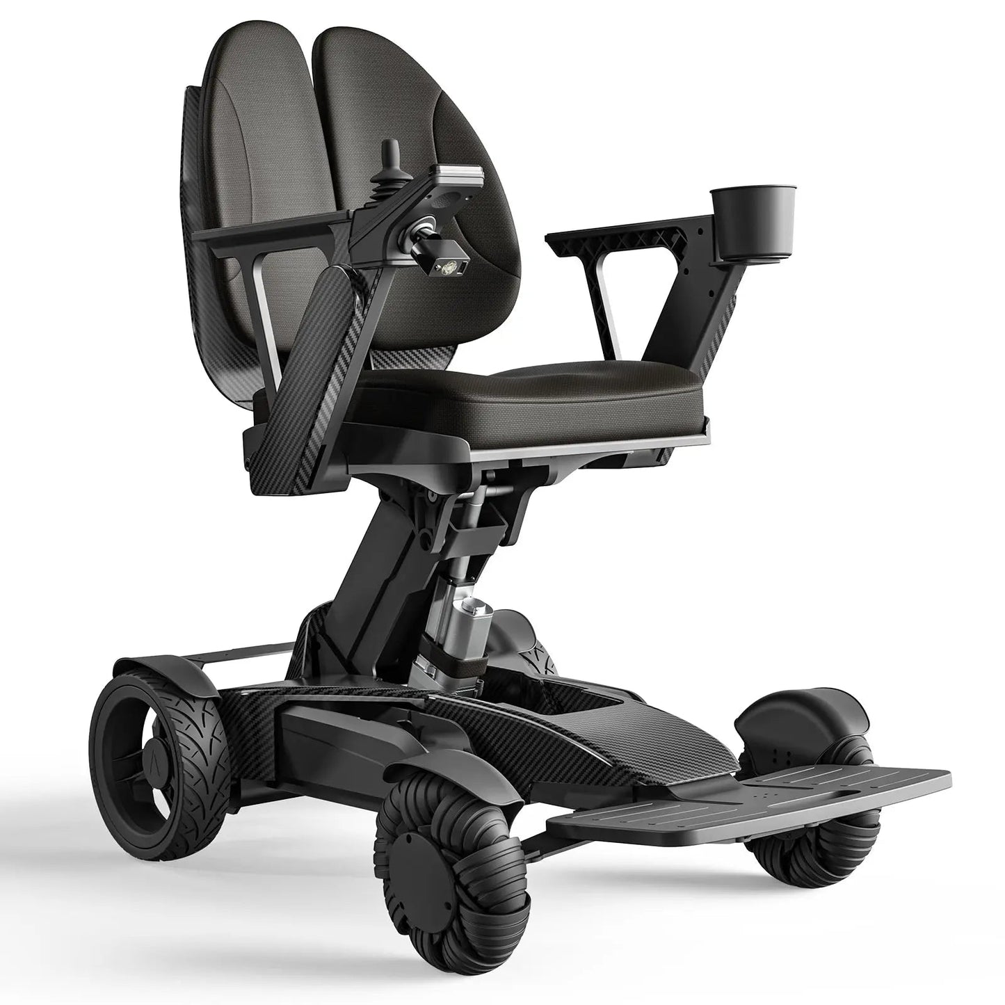 Tivaro EW8001 Pro 3D Wing Foldable Electric Wheelchair - Black - Tivaro