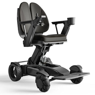 Tivaro EW8001 Pro 3D Wing Foldable Electric Wheelchair - Black