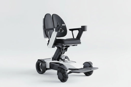 Tivaro EW8001 Pro 3D Wing Foldable Electric Wheelchair - White - Tivaro