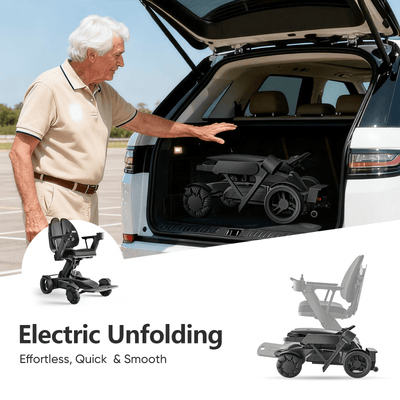 Tivaro EW8001 Pro Electric Wheelchair - Black - Tivaro