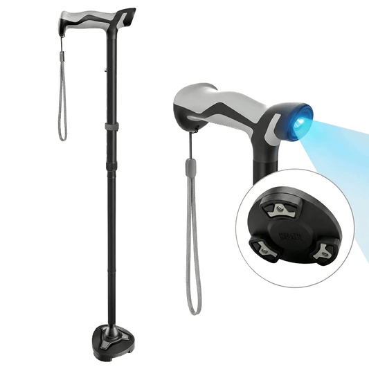 Tivaro WC6001 Freestanding LED Cane: Stable, Foldable, and Supports Up to 350 lbs - Tivaro